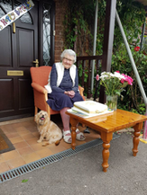 Miss Leahy on her 90th birthday in 2020